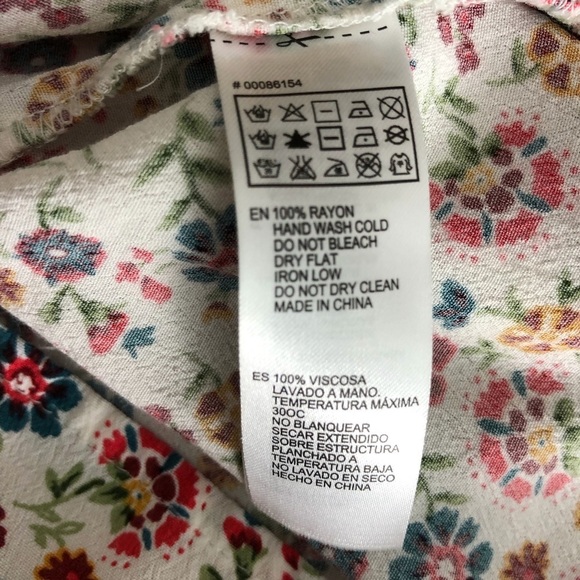 Forever 21 floral print multi-color tank top, L - Picture 5 of 8